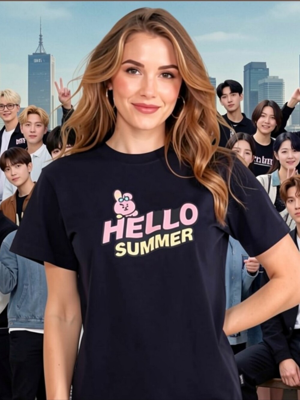 JUNGKOOK🎵BTS OFFICIAL BT21 BON VOYAGE SHORT SLEEVES UNISEX T-SHIRT BT21 COOKY